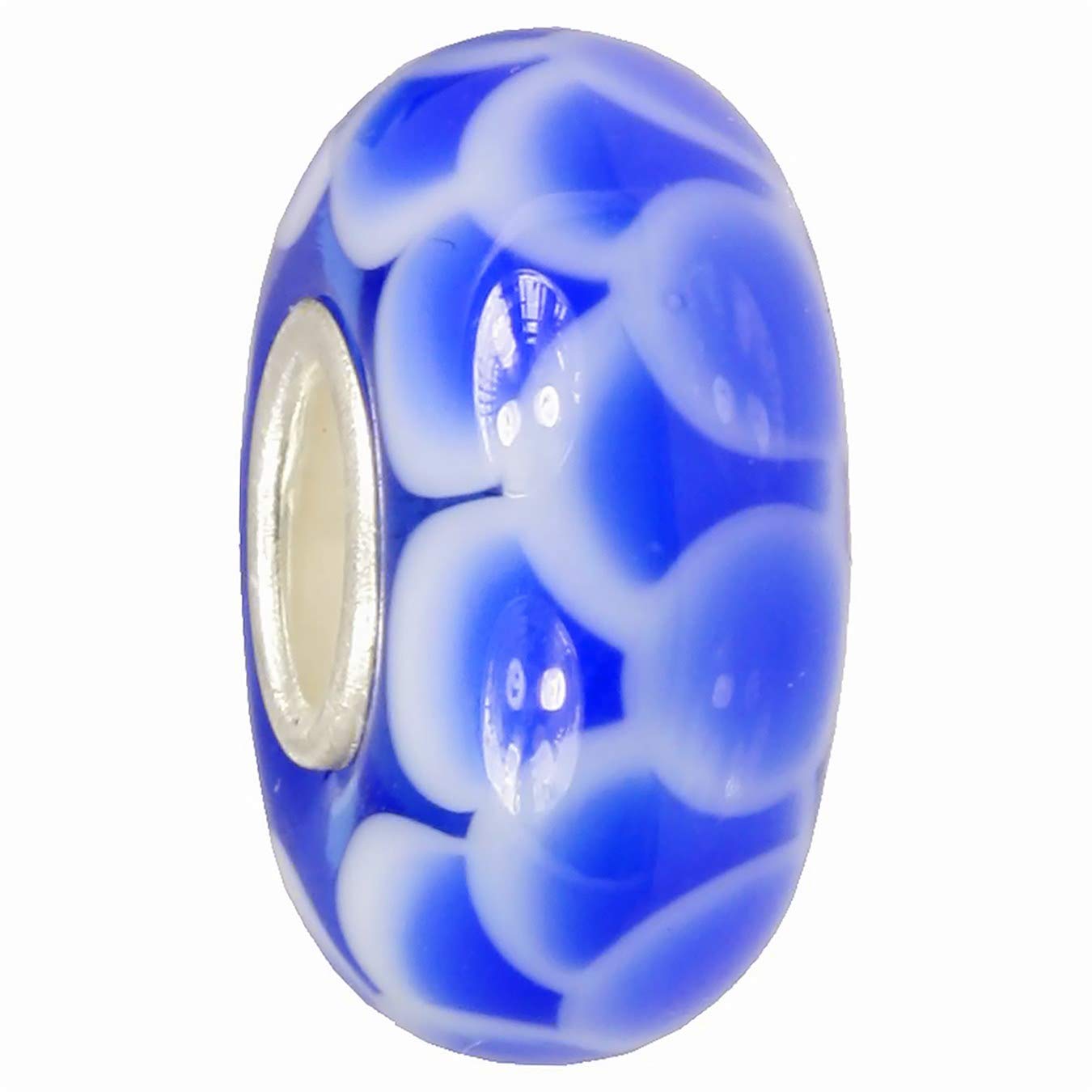 Tile Spacer Bead 925 Silver Blue Glas IMPPAC SMB8113