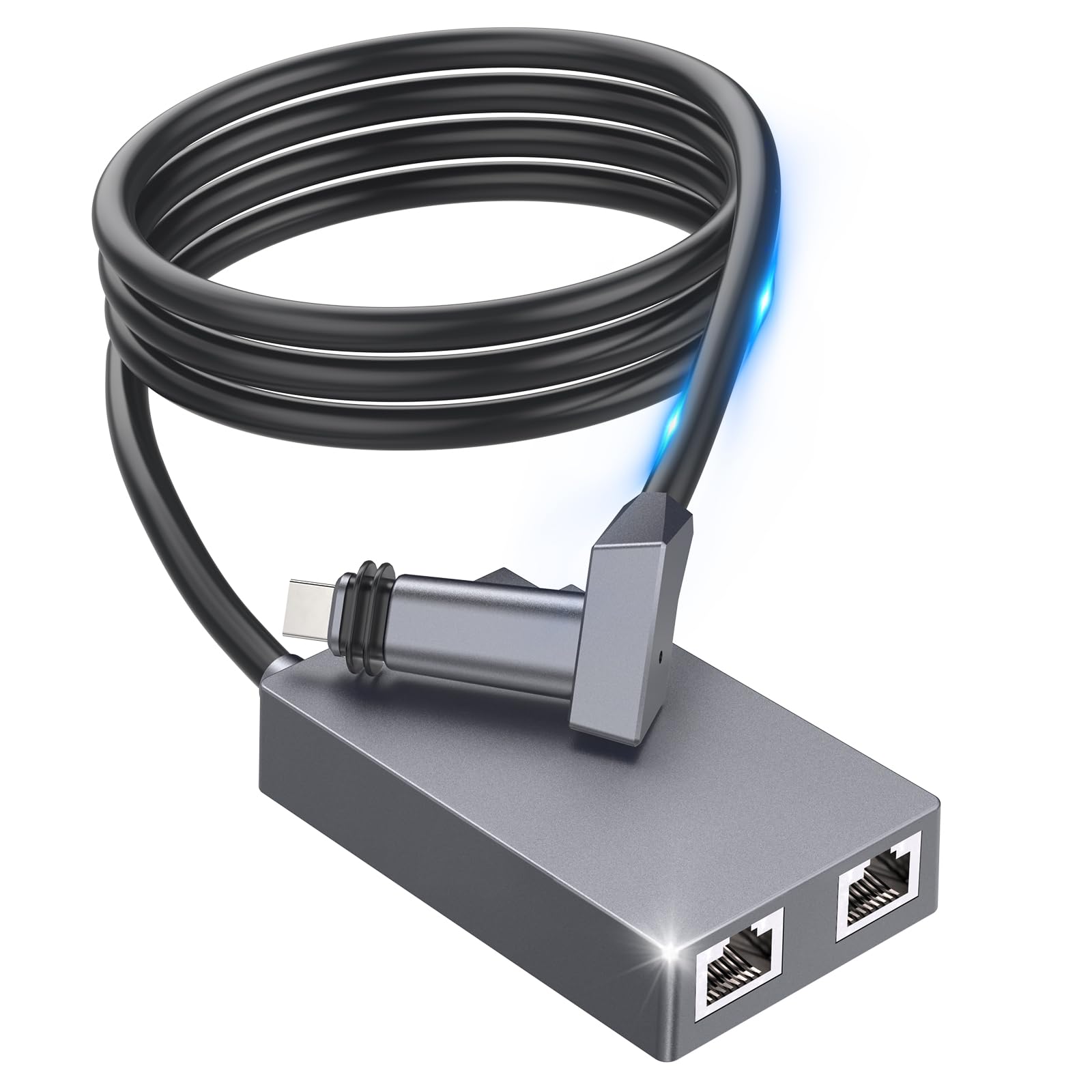 Adaptateur Starlik Ethernet, Starlik V2 de Deux Ports à RJ45 Gigabit de Linkoostar Rápida 2 Dispositifs Réseau Simultanément WiFi Extender Hub | Jusqu'à 1 Gbps