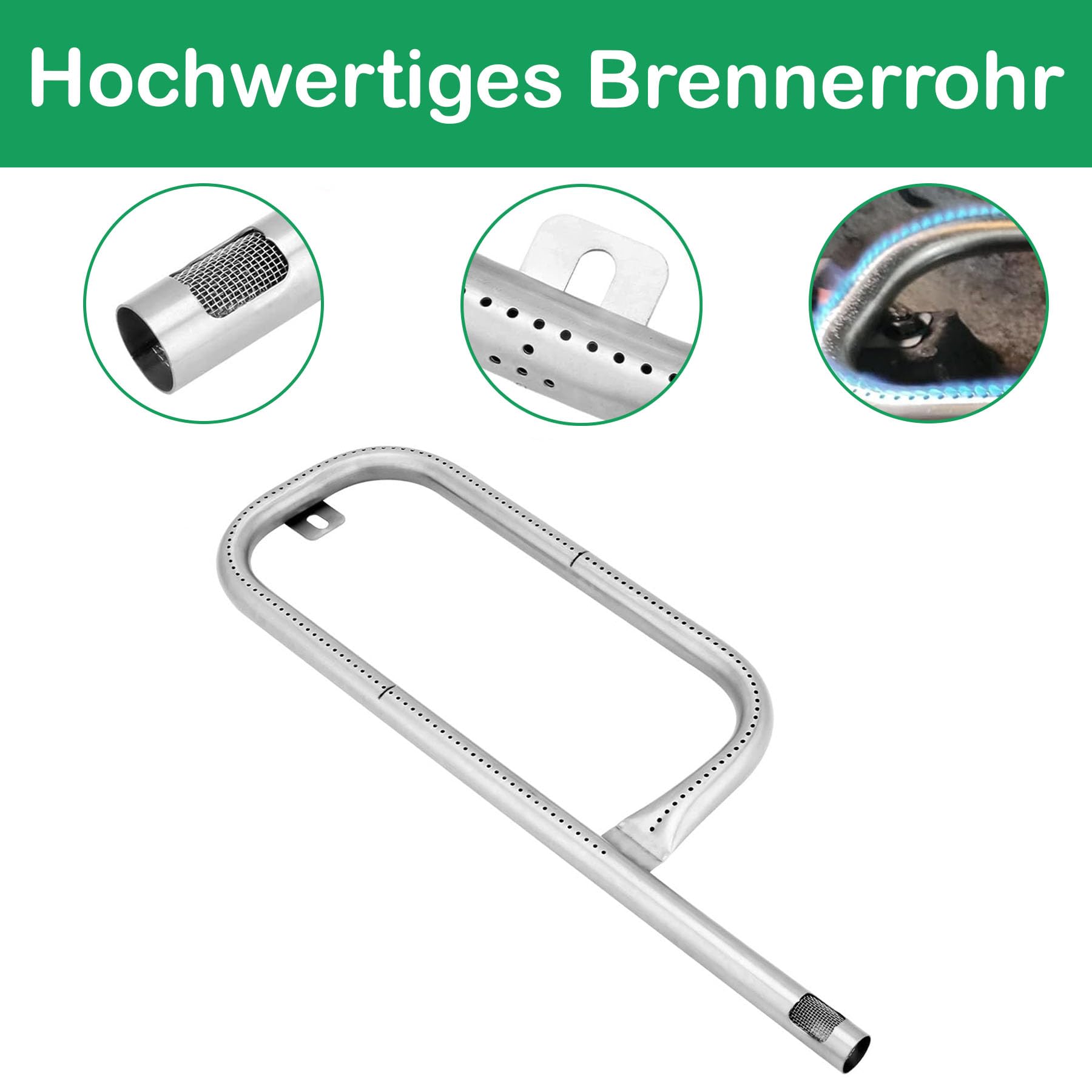 WELL GRILL Części zamienne do grilla gazowego Weber Q100, Q1000, Q1200, serii Q1400, palnik 60040 i żeliwny ruszt do grillowania 7644 i zapalnik elektryczny 80462 do grilla elektrycznego Weber Baby Q
