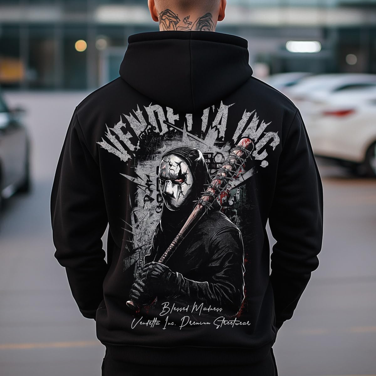 Vendetta Inc. Herren Kapuzenpullover Masks Men schwarz VD-4085 Hoodie M - 5XL