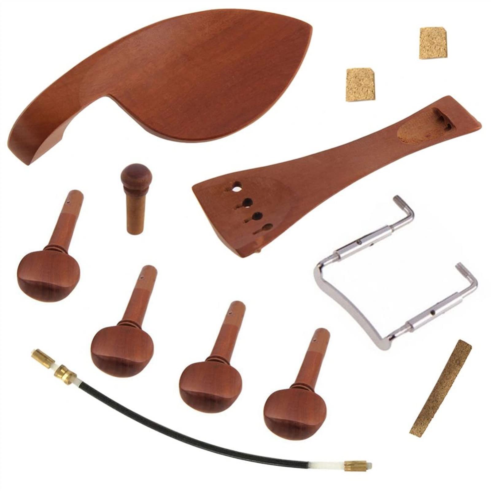 Violine Ersatz Teile 4/4 Größe Violine Stimmwirbel Endpin Tailpiece Fittings Set Luthier Tools Set Violin Zubehör