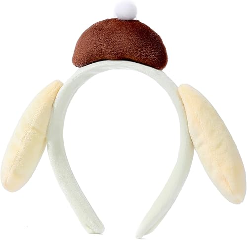 Miniatura 8 de PUCAPOCO Bunny Ears Headband Furry Rabbit Puppy Dog Ears Headband Cute JK Bowknot Headwear for Facial Makeup Costume