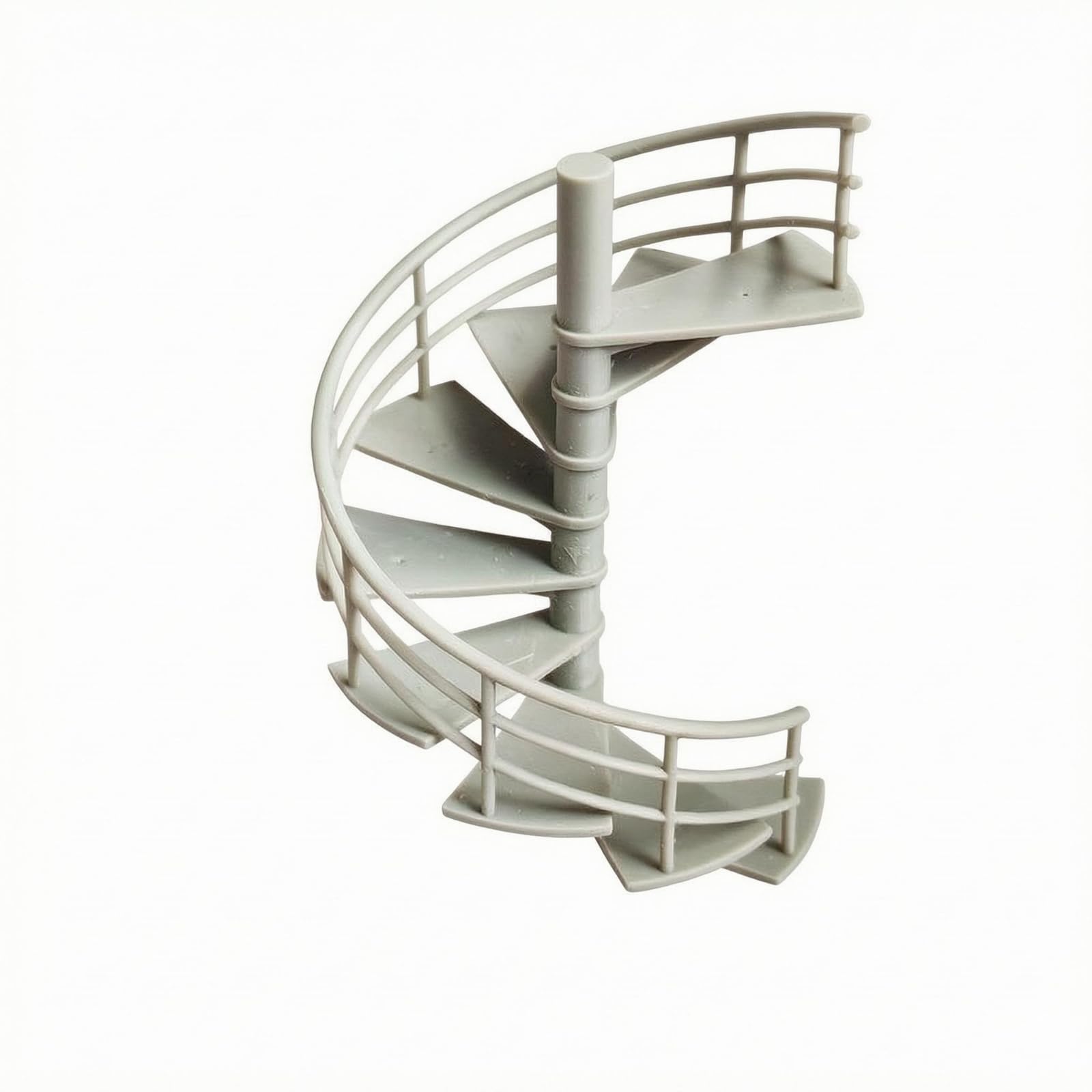 1:64 Scale Miniature Staircase Model Detailed Resin Stairs Model Railings Scene Setting Staircase Steps for Scene Decoration, A09 White-image-35