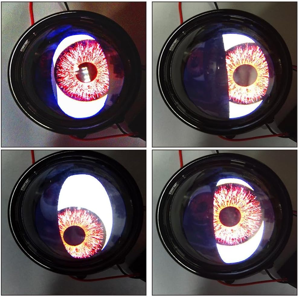 USB Devil Eye Demon Evil Eye Headlight, Devil Eyes Light for Cars, Led Dynamic Devil Eye Car Headlights with Adjustable Eye Pattern, 12V LED Devil Eyes Automotive Light for Any Car Model