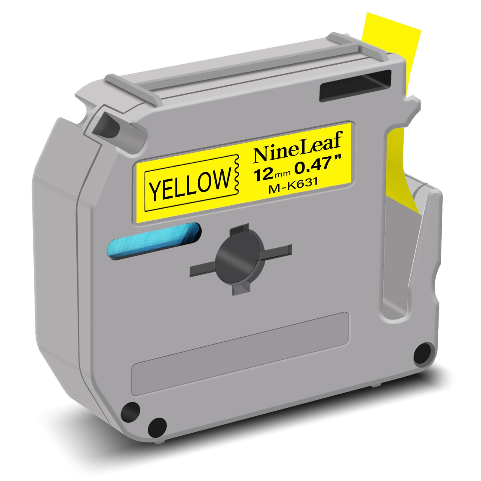 NineLeaf Compatible for Brother P Touch M Tape M-K631 MK631 M631 12mm 0.47'' Yellow Label Tape Work with Ptouch PT-M95 PT-90 PT-70 PT-70SR PT-65 PT-85