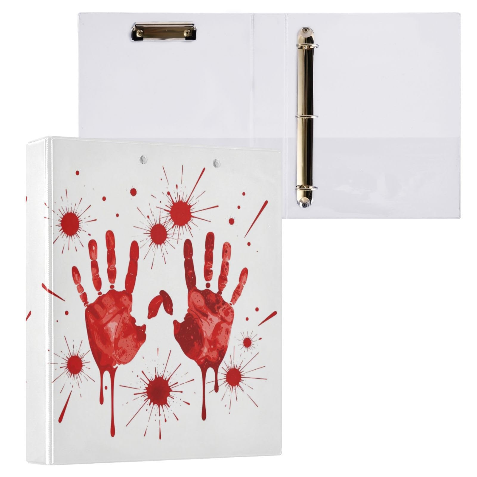 Raccoglitore a 3 anelli con portablocco Chemise D'halloween Sanglante