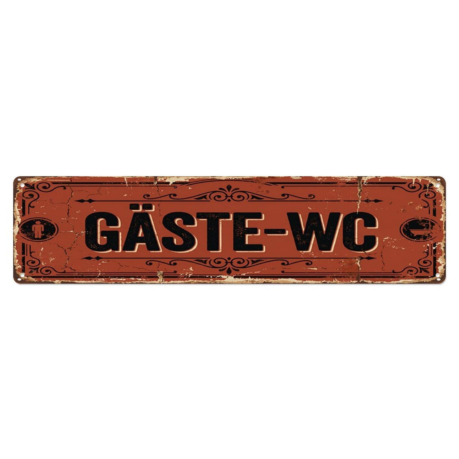 Vintage Bold Office Lavatory Toilet(WC) Door Metal Tin Skinny Sign Plaque Wall Decor for Cafe, Club Bar, Office, Home Garden Metal Poster 4x16Inch