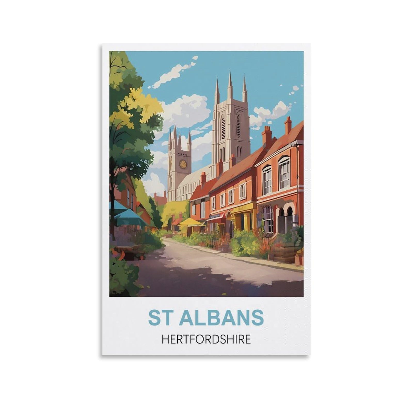 Nprzm A481 Vintage Signs Metal Signs St Albans Hertfordshire Funny Vintage Metal Sign Plaqu Poster Wall Art Pub Bar Kitchen Garden Bathroom Home Décor 15X30cm