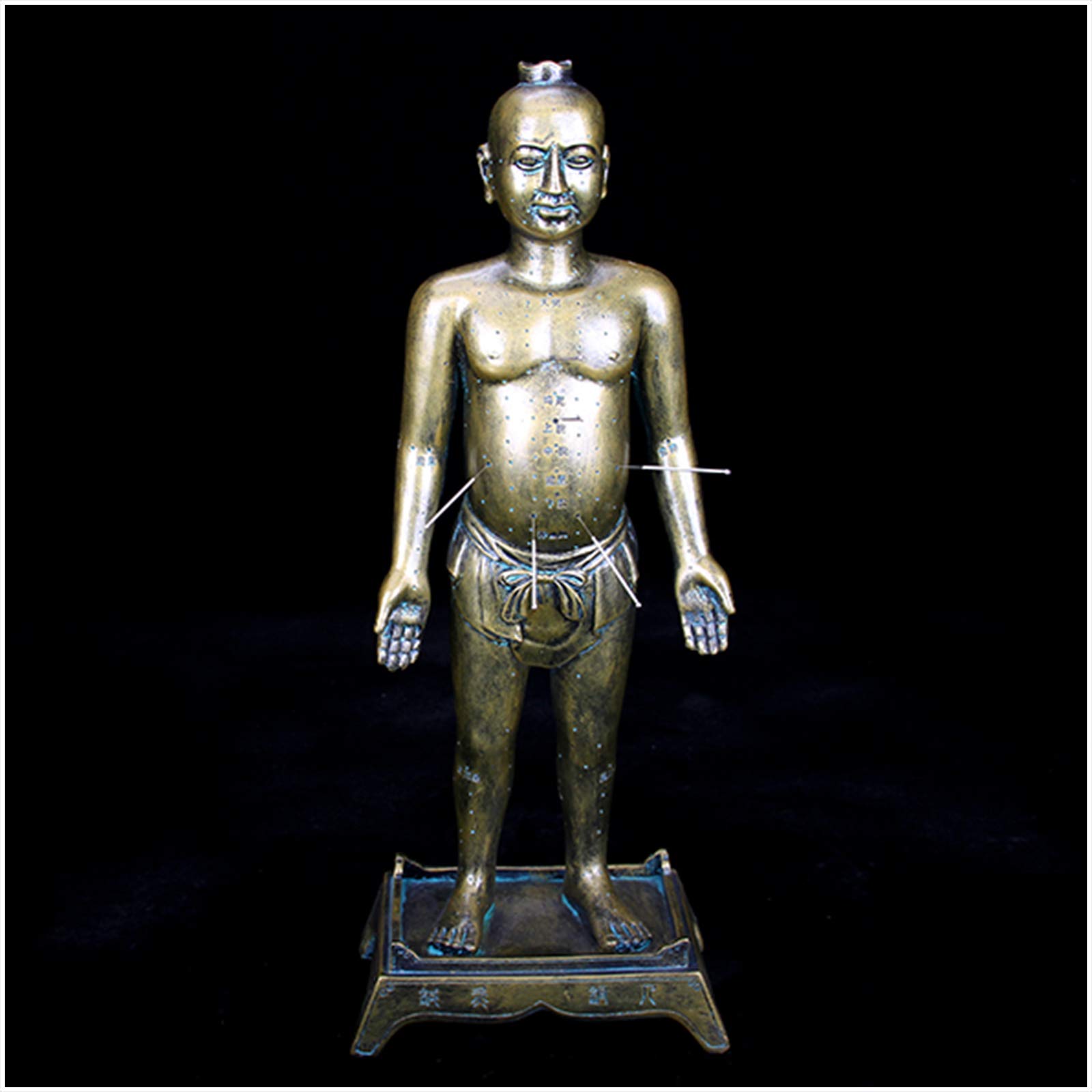 Smpinnaa Men's Bronze Acupuncture Model - Human Acupuncture Model - Antique Acupuncture Model - 13.7" Height Acupuncture Point Model - For Learning Meridians And Acupoints