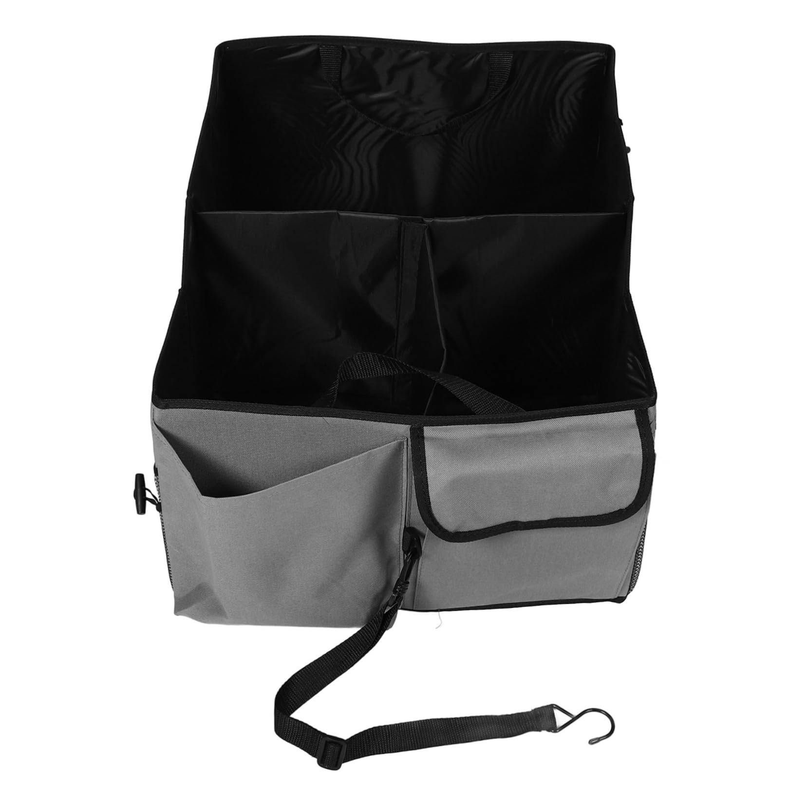 Cabilock caja de almacenamiento del coche Multifunción bota Trompa organizadores auto organizador de maletero para coche Maletero organizador de almacenamiento de coche poliéster Gris