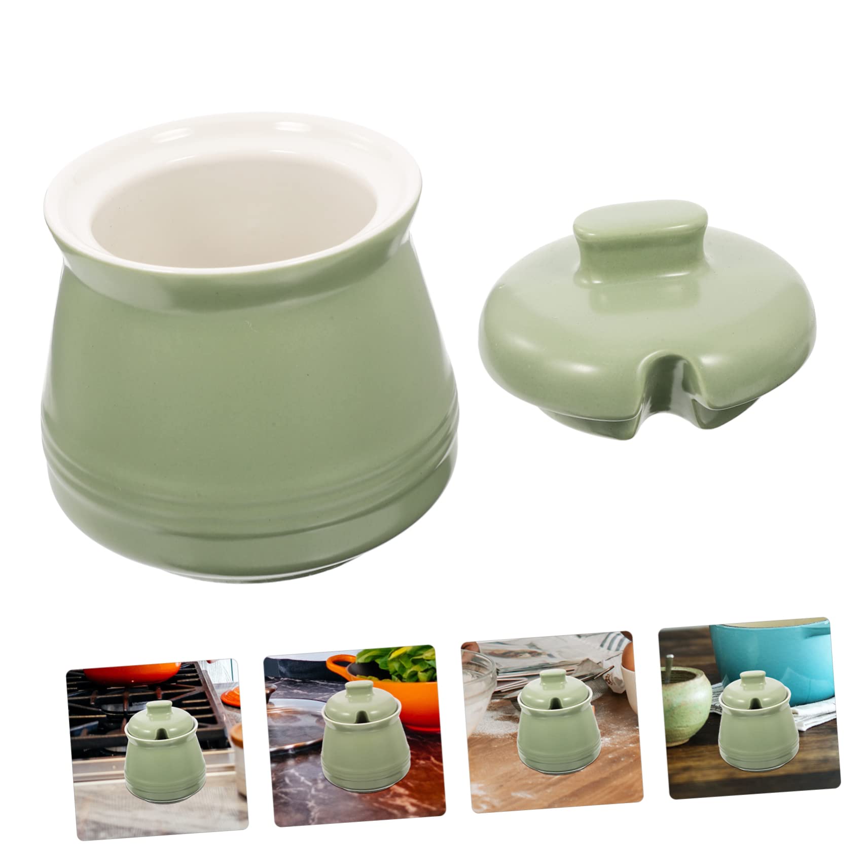 Barattoli for condimenti, vasetto for condimenti, zuccheriera, 1 set spargizucchero in ceramica spargisale portaburro con coperchio barattolo for la conservazione del sale da tavolo contenitore for sa