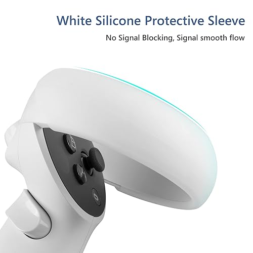 Miniatura 3 de Geekria Anti-Bumping Silicone Soft Ring Cover with Protection Compatible with OculusMeta Quest 2 Controller Cover VR Halo Controller Protector