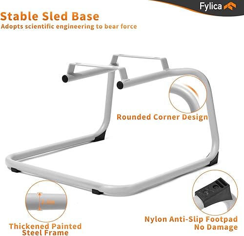 Miniatura 5 de FYLICA Sillas de oficina sin ruedas, silla de sala de conferencias de malla transpirable, cojín mejorado y base de trineo, silla de recepción con