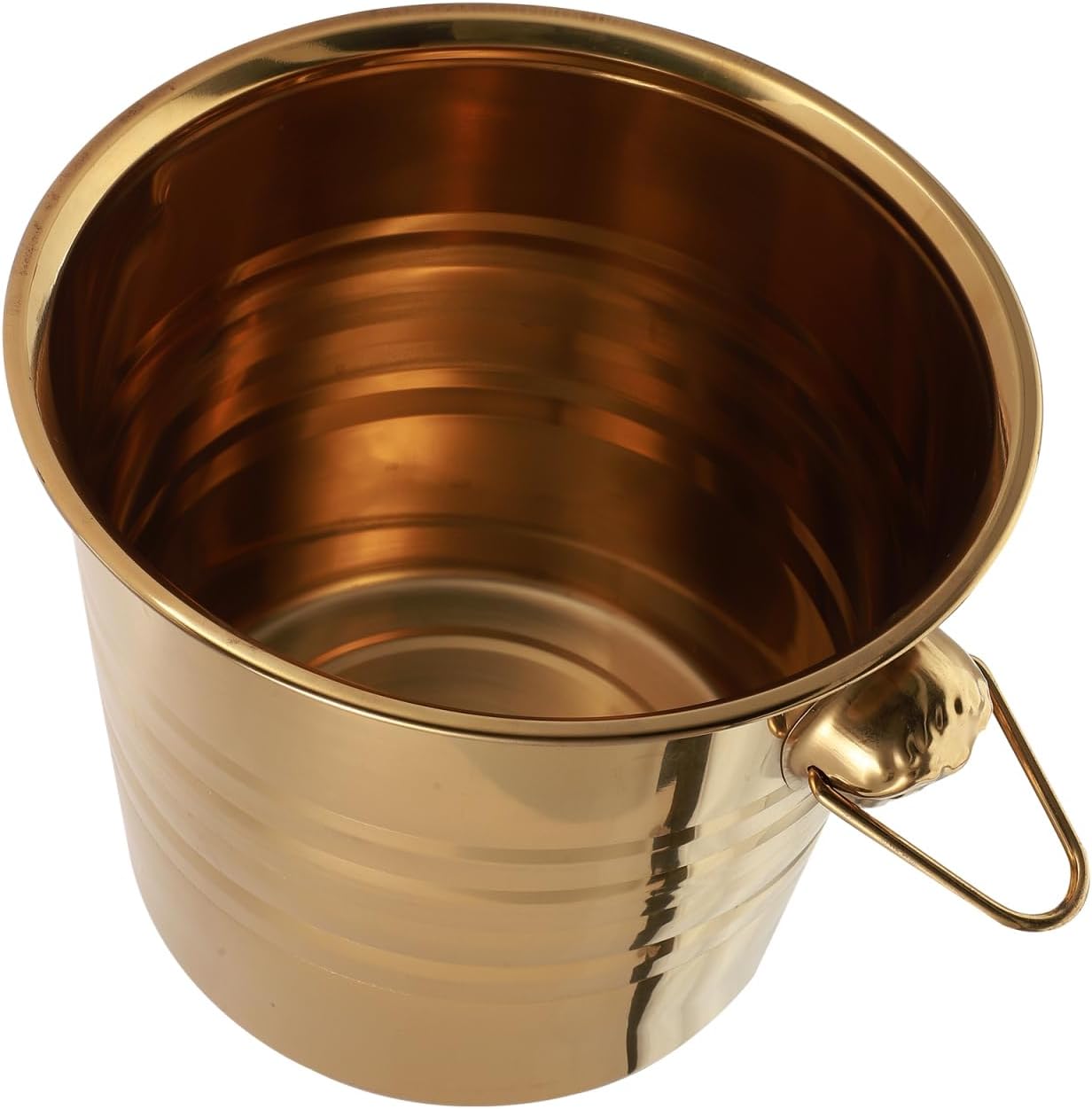 bestoyard 7.3qt stainless steel ice bucket with tiger head handles, large capacity for home, bar, party, beer, and wine cooling