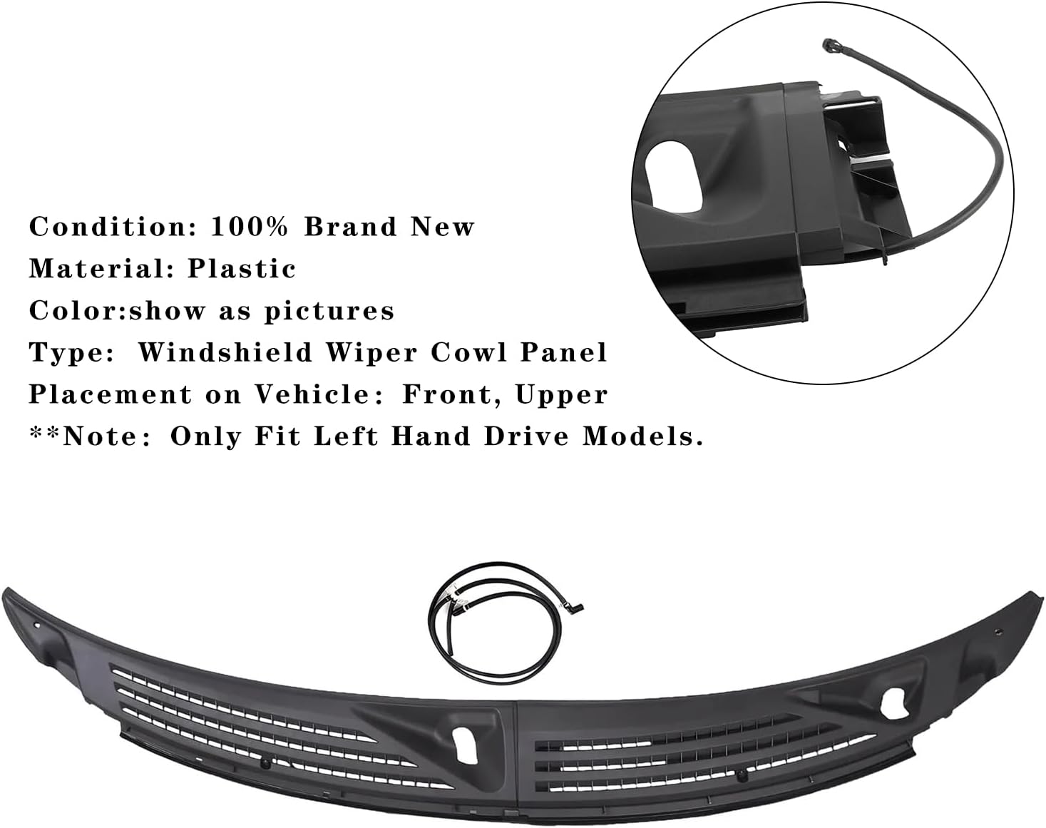 Areyourshop Windshield Wiper Cowl Panel Grille BL3Z15022A68A For Ford F150 2009-2014 BL3Z15022A69A