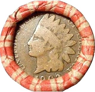 1909-1958 US Mint Wheat Penny Shot Gun Roll w/Indian Head Cent End Penny Seller Good or Better