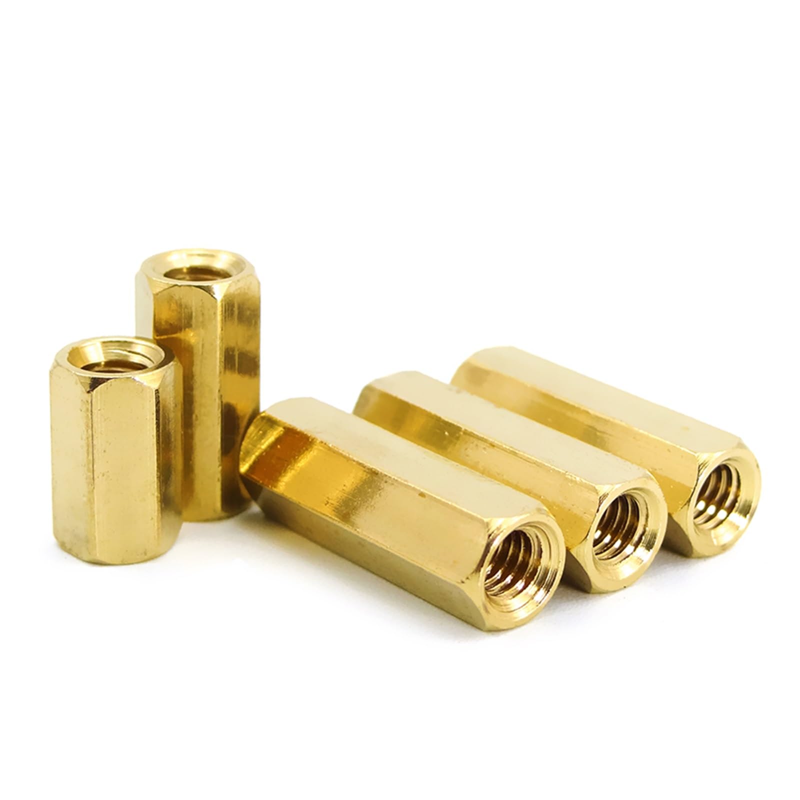 8-100 Uds M5 Espaciador De Hilo De Separación De Latón Hexagonal Y Hembra Hembra Niquelada PC Placa Base Espaciado Tornillos Perno PCB Pilar(M5x90 (8Pcs))
