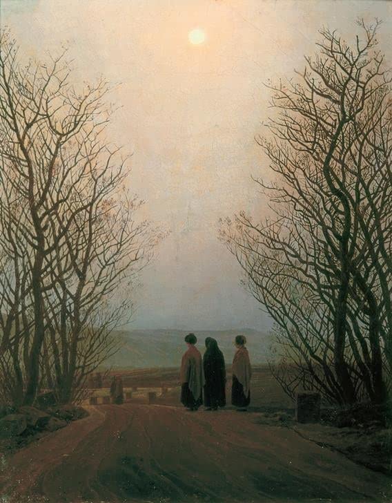 Murales Mañana de Pascua de Friedrich en lienzo decorativo 60x90cm
