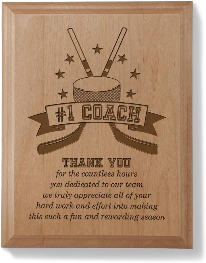 KATE POSH - #1 Hockey Coach Plaque and Award
