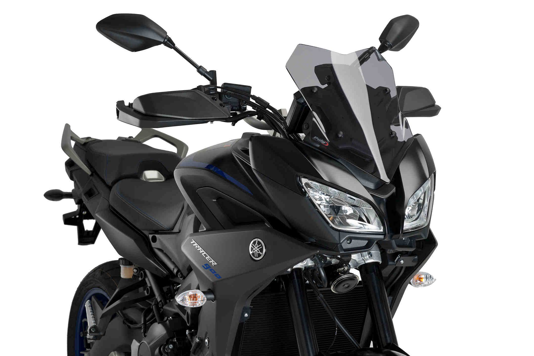 Puig 9724H Sport Screen compact and aerodynamic in high-impact acrylic with rounded profile and sporty design that improves protection and visibility, Smoke