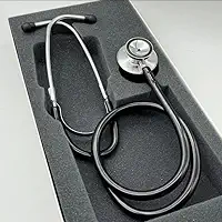 Estetoscópio P.A Med Duplo Adulto e Infantil Enfermagem Estudante Excelente Ausculta (Preto)