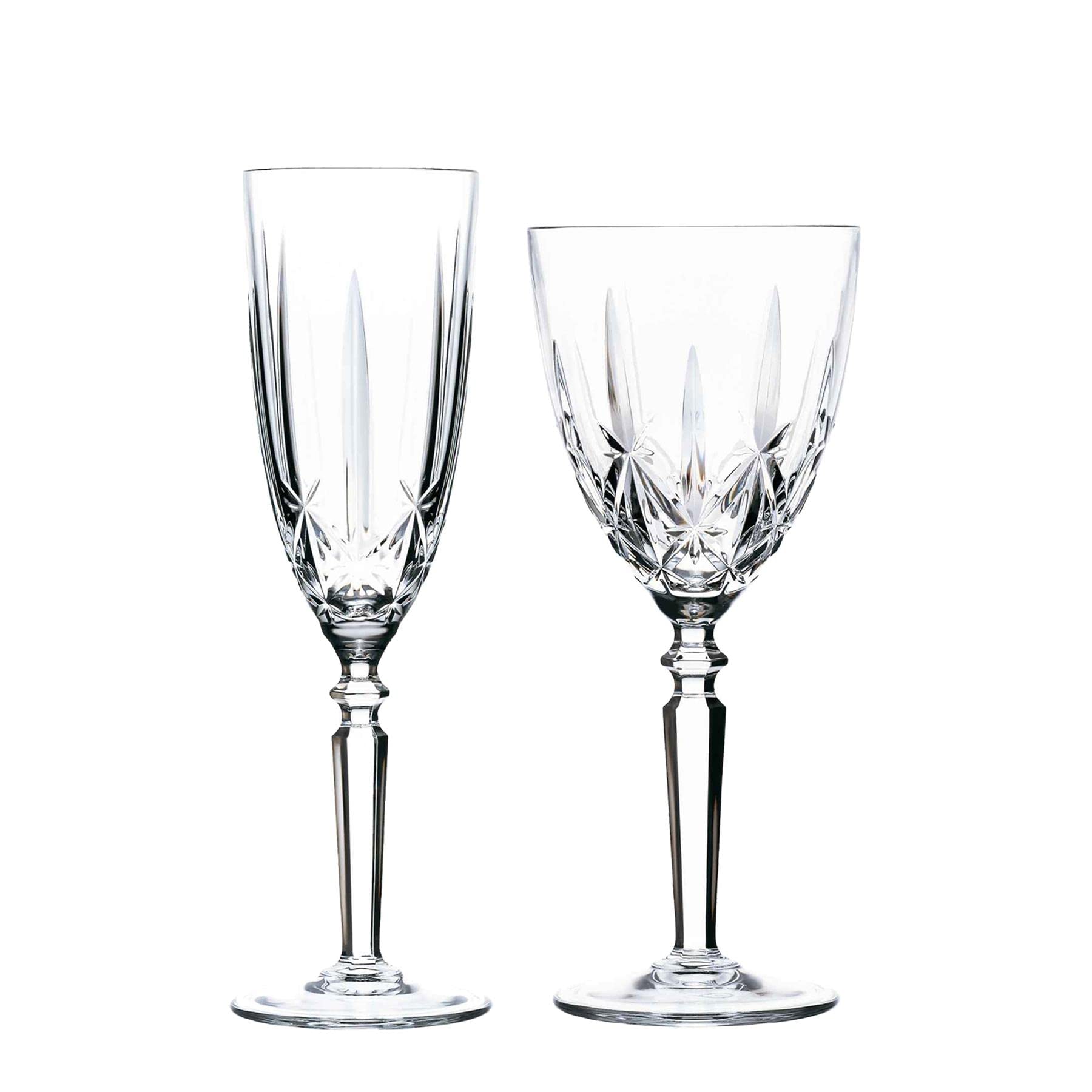 RCR 12 Piece 290ml, 200ml Crystal Glass Wine Champagne Glasses Orchestra Range Red White Wine Glasses and Champagne Flutes - Gift Boxed - Made in Italy Crystal