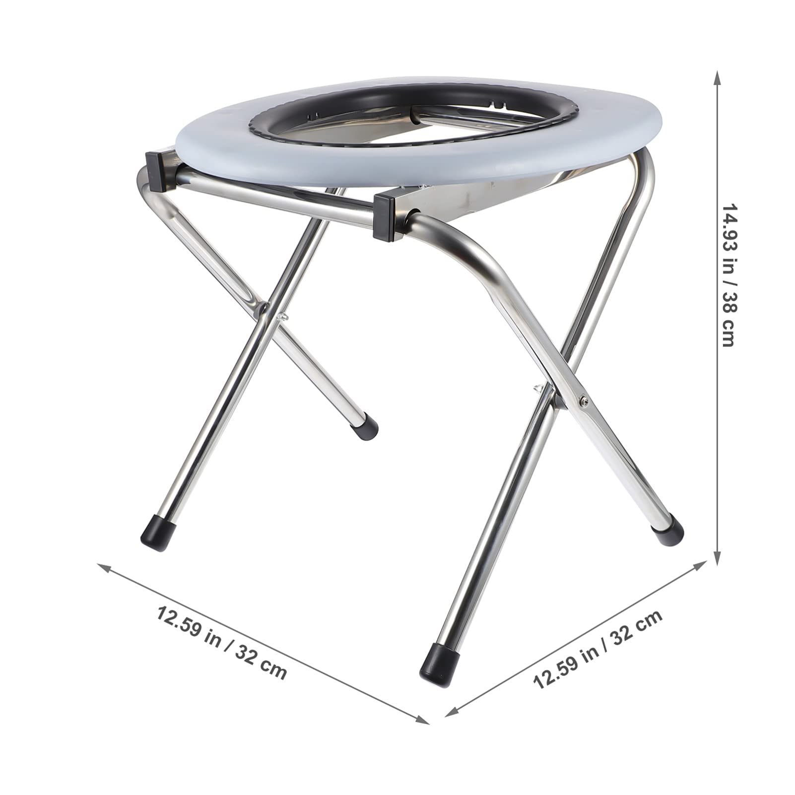 WINOMO Silla de Inodoro portátil de Camping Plegable de la mesita de Noche de Viaje, Camping, Escalada, Pesca compañero Silla al Aire Porta Orinal para Adultos