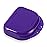 Annhua Dental Mouth Guard case Orthodontic Retainer Cases Container with Vent Holes, Denture Holder Clear Aligner Box for Household|Office|Travel - Dark Purple