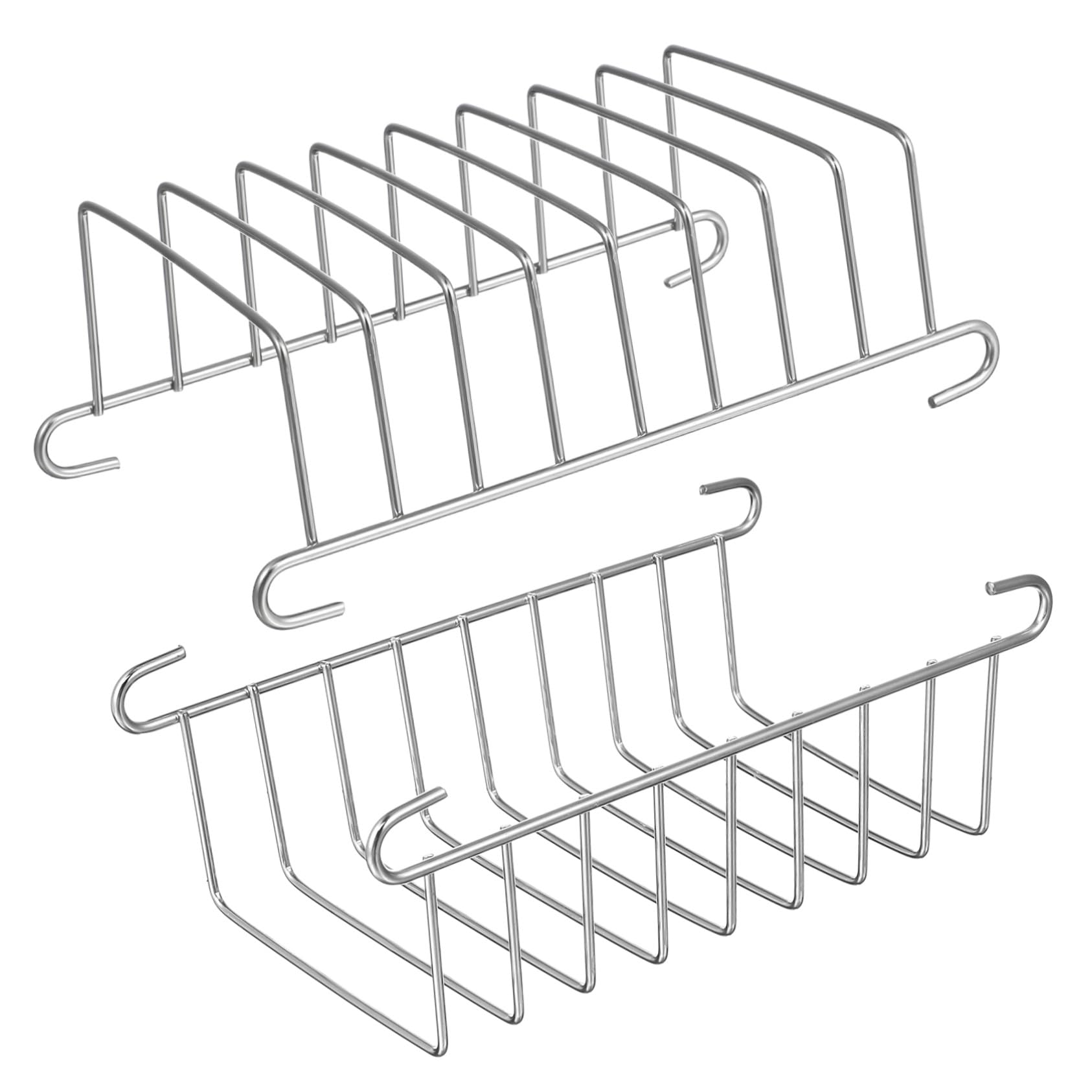 ORFOFE 2 Piezas Rejilla de Acero Inoxidable para Freidora de Aire Soporte Resistente para Pan y Verduras al Vapor Accesorios de Cocina Duraderos de Compatible con Freidoras y Ollas de
