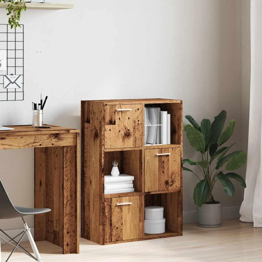 Generisch Bücherschrank Altholz-Optik 60,5x30x90 cm Holzwerkstoff,Möbel,Regalsysteme,Bücherregale Bücherschränke-855970