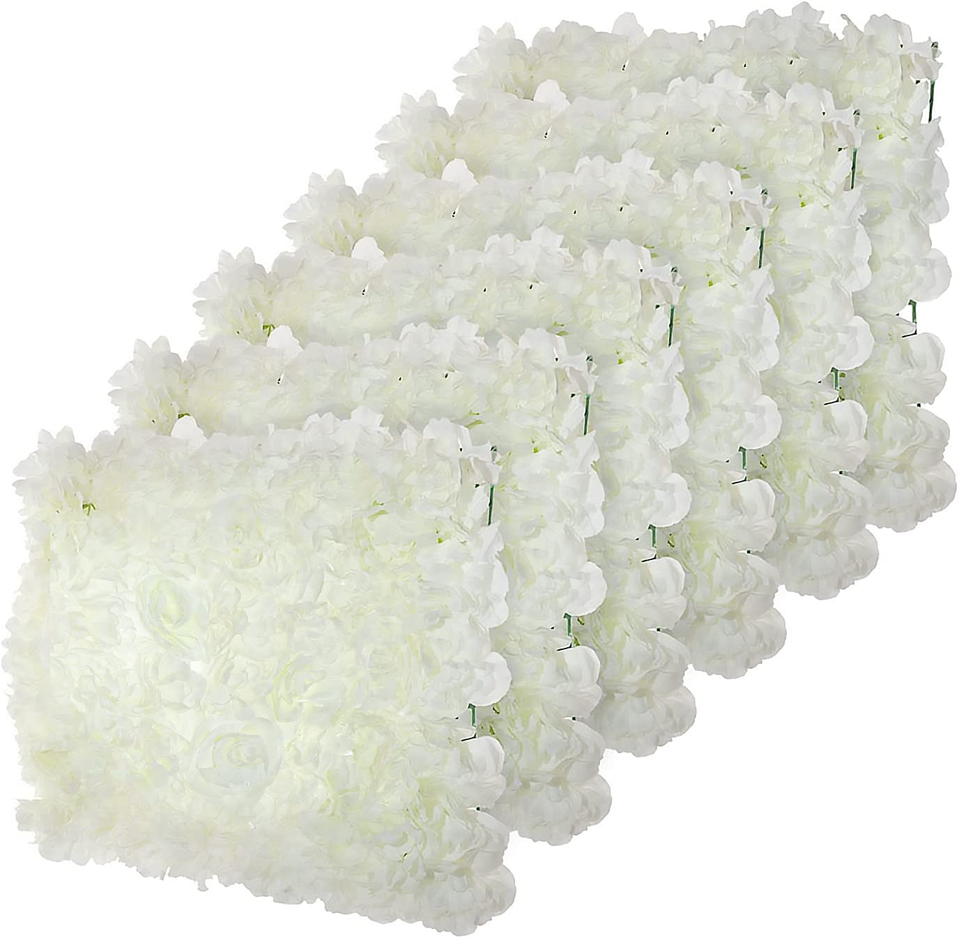  6 Pcs Artificial Blooms Flower Wall Panels 