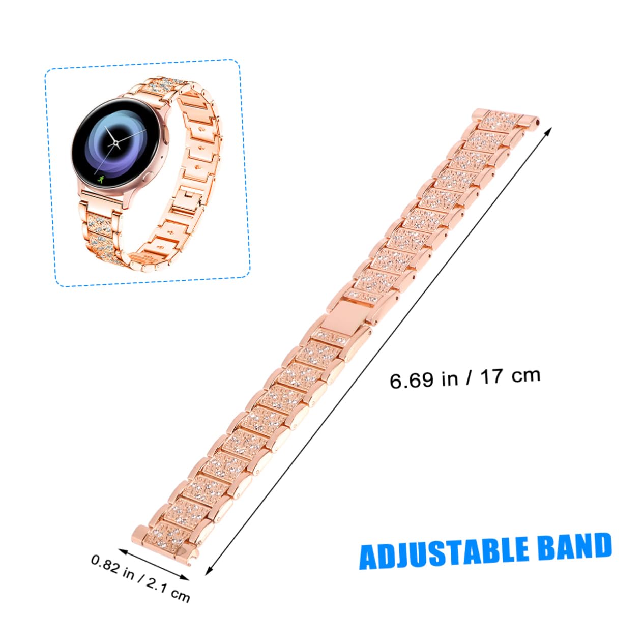 Gatuida 2 Pezzi Cinturino Braccialetto Di Strass Per Le Donne Cinturino Di Cristallo Bling Di Strass Stack Bracciali Per Le Donne Orologio Di Diamanti In Metallo