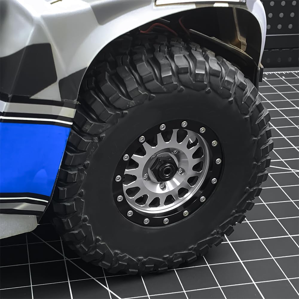 4 sztuki CNC RC Beadlock felgi Wheel Rims do Losi 1/6 Super Baja Rey 2.0 RC Truck Upgrade akcesoria