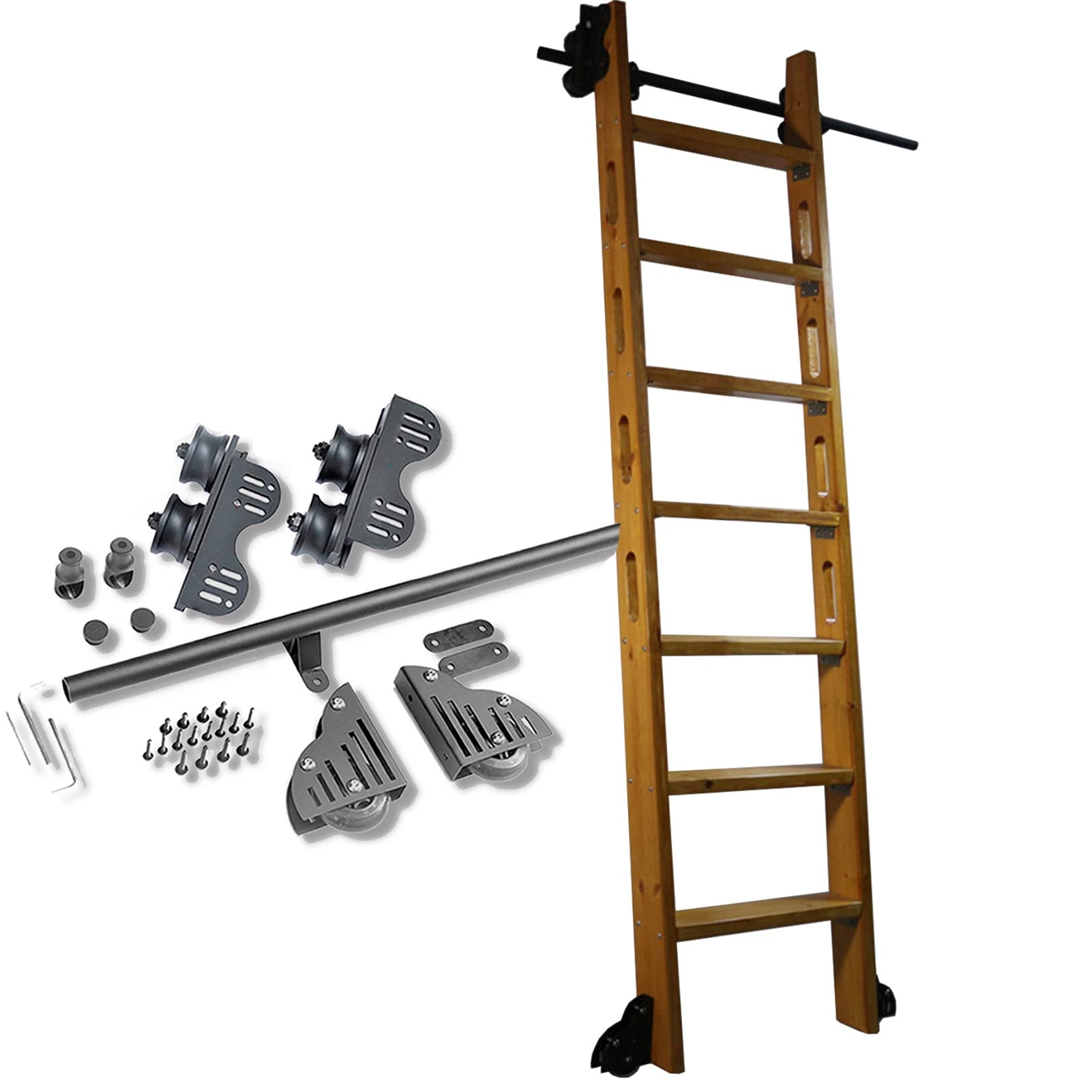 Kit quincaillerie pour échelle coulissante pour optimiser les placards hauts