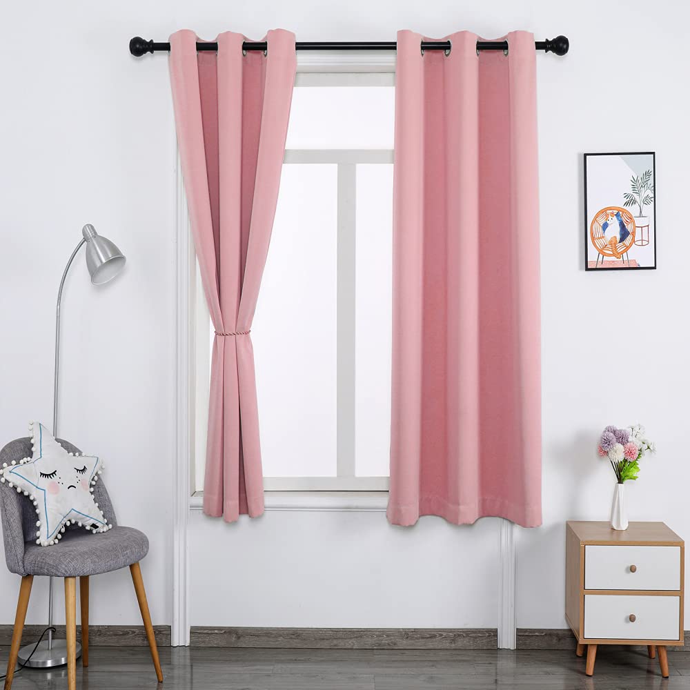 Yiyida Par De Cortinas Opacas Téricas De Color Sólido, 4.8ft De Ancho