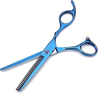 Dog Grooming Scissors, Professional Pet Dog Hair Cutting Scissors Grooming Hairdressing Shear Blue Thinning Shear Straight Pet Grooming Shears Hair Trimming Scissors For Dog Cat