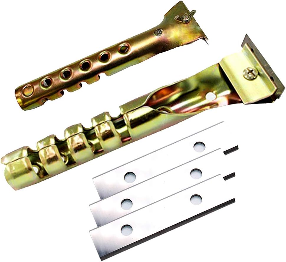 Replacement 2-3/8"(60MM) Blades Heavy Duty Carbide Tungsten Scraper Double Edge Carbide Razor, Fit Linbide,Warner100X,Oneida Air,for Paint,Floor,Stickers Labels,Glue and Concrete,Pack of 10…