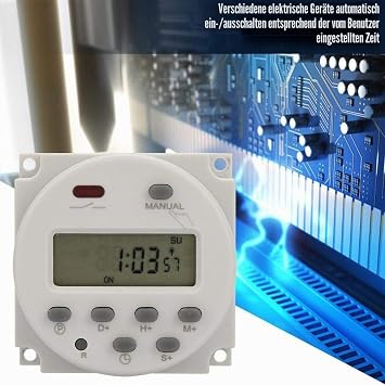 1S to 168H 5VA Programmable 7 Day Electronic Control Digital Timer Switch 12V DC