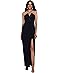 Betsy & Adam Long Strapless Tuxedo Column Dress - Main View