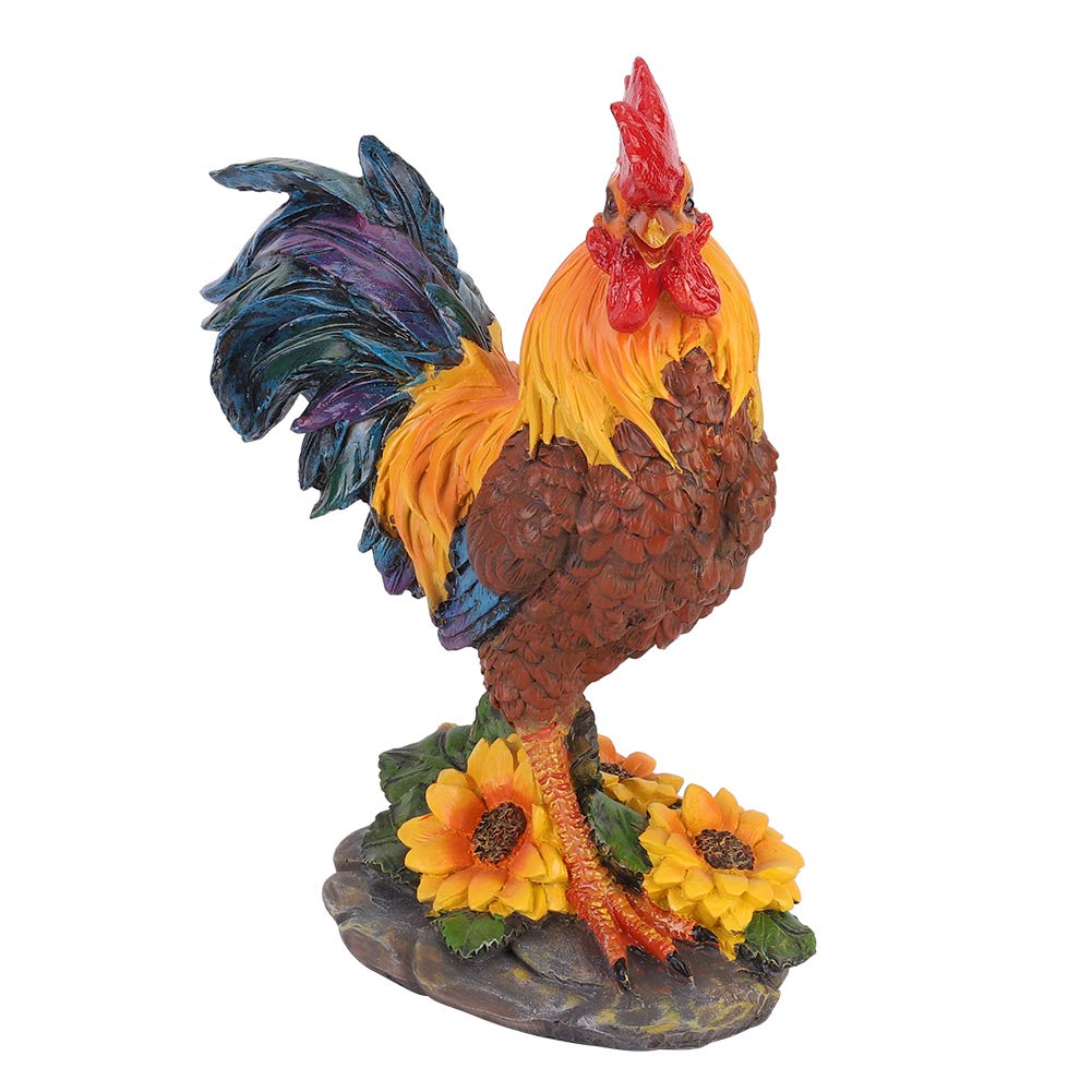 Kuuleyn Statue e Sculture di Gallo, Statua Decorativa per Esterni di Gallo in Piedi, Scultura Arte Artigianato Ornamento, Decorazione del Giardino del Cortile di casa