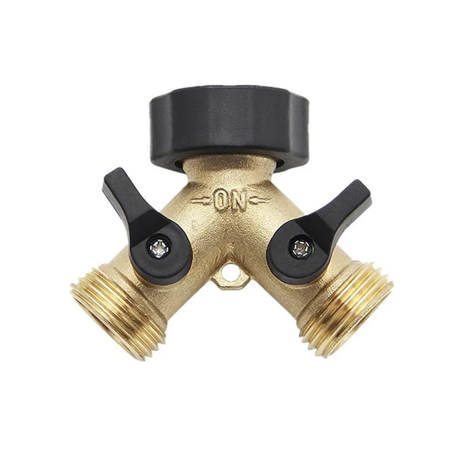 Btgpmwld 2 Way Hose Splitter Brass 2/4 Way 3/4" Faucet Garden Hose Water Splitter Y-Type