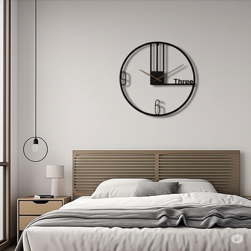 Modern Wall Clock - Silent, Non-Ticking Decorative Timepiece for Home & Office (Modern Minimalist Design)