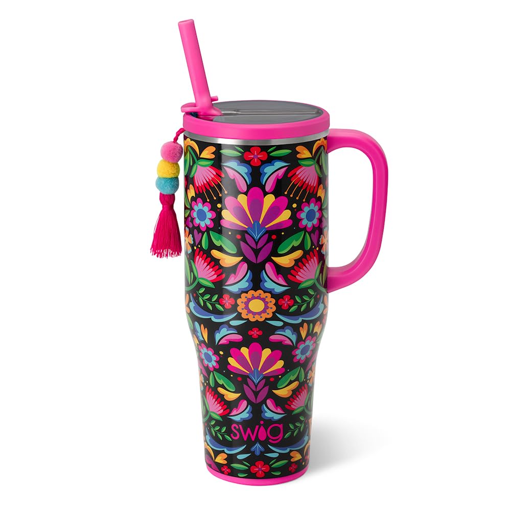 40oz Insulated Mega Mug with Handle & Straw, Caliente