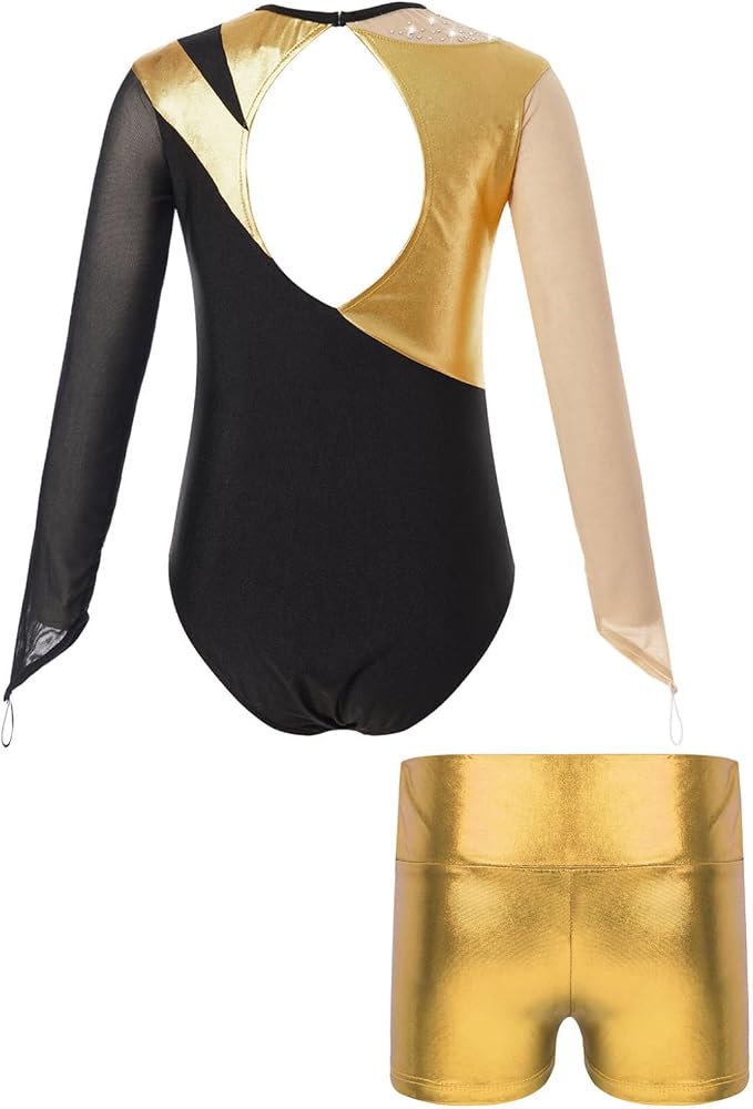 Ringertrikot Kinder MSemis Mädchen Gymnastikanzug Ärmellos Turnanzug Trikotanzug Turnanzug Mädchen