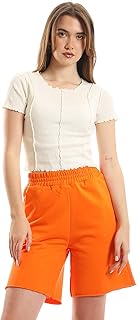 ريفين تي شيرت بيسيك عصري مريح سادة برقبة دائرية بلون ابيض للنساء