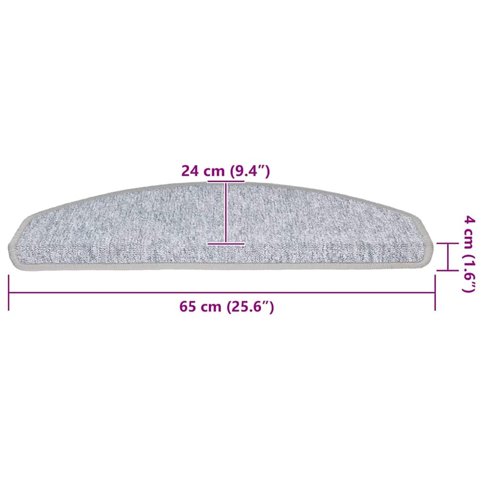 Tidyard Tapis d'escalier 20 pcs Gris Clair 65x24x4 cm, Tapis Escalier Tapis de Sécurité pour Sol Protection, Aînés et Animaux