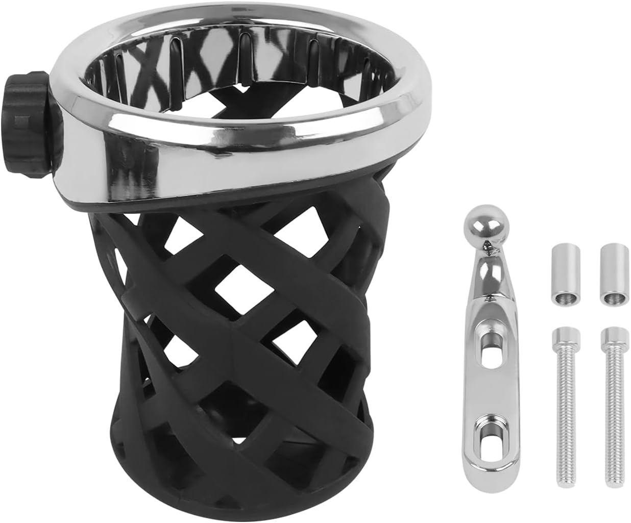 Motorcycle Drink Cup Holder Handlebar Cup Mount Replacement for Honda Goldwing 1800 GL1800 F6B 2001-2023 Water Bottle Holder (Chrome, 138MM/5.4" Height)