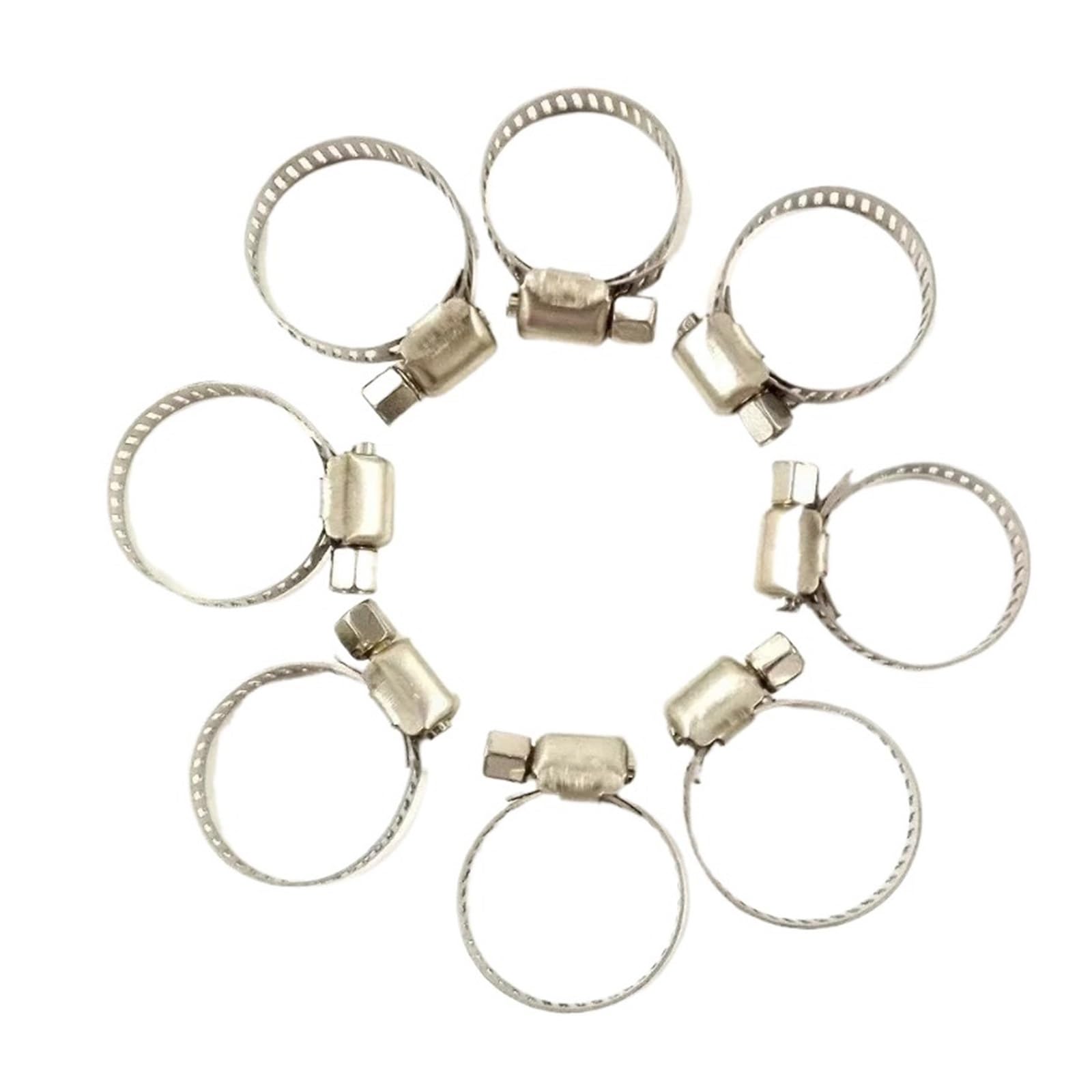Verstellbare Schlauchschelle 50-teiliges Schlauchklemmen-Set – Schneckengetriebe-Klemmen aus Edelstahl(50pcs 8-12mm)