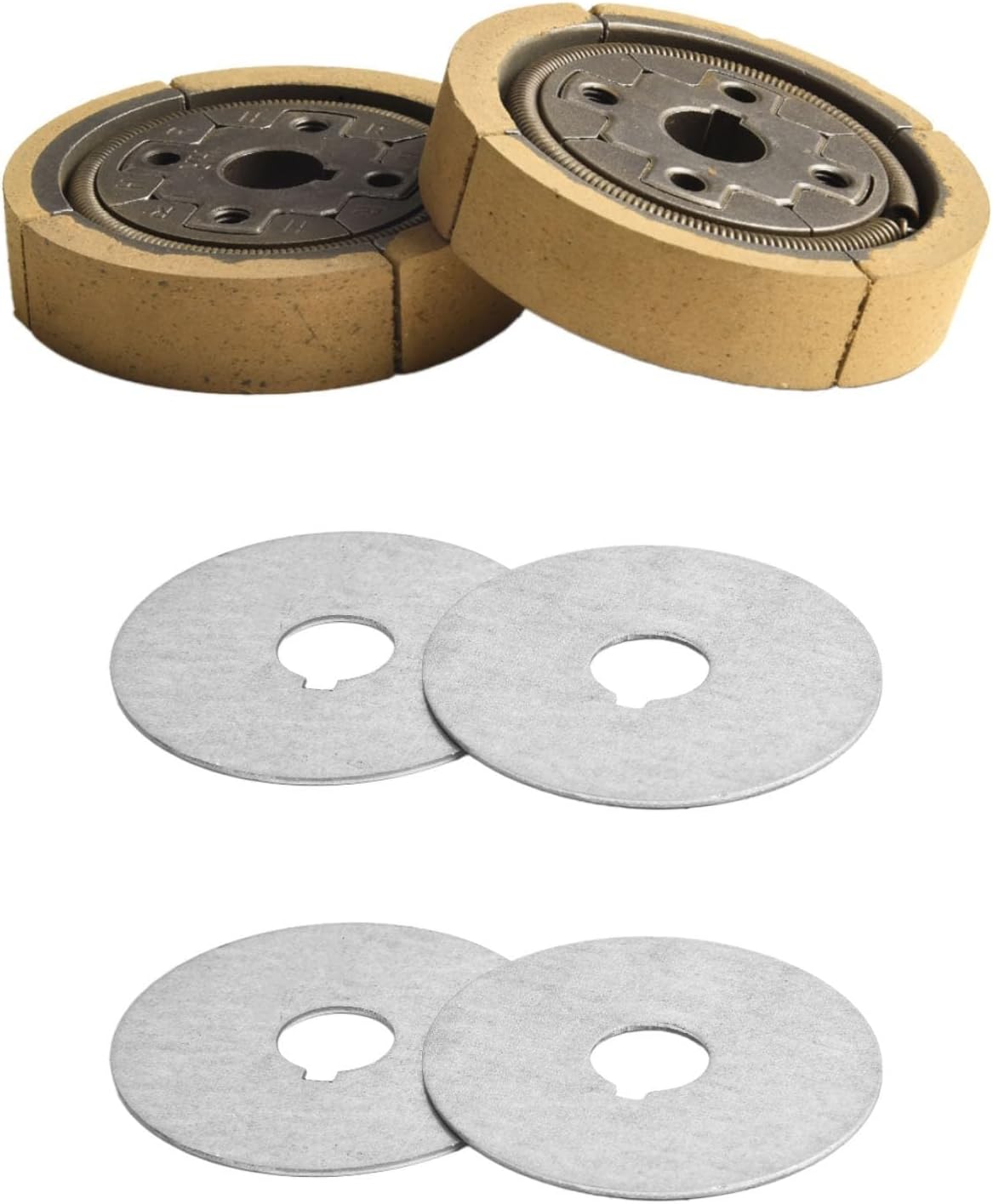 Clutch Assembly for Mikasa MT-72FW with EH12 Engine, 15mm ID x 80mm OD Metal Clutch with Gasket for EH12-2D EH12-2B Motor Generator Parts(2set)