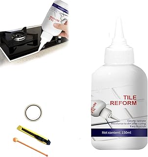 Tile Reform Waterproof Gap Repair Filler Gold Waterproof Tile Gap Repair Filler White Tile Gap Repair Filler Grey Grout Repair Grout Repair Grey for Bathroom Living Room Floor 150ml Tool Set (White)